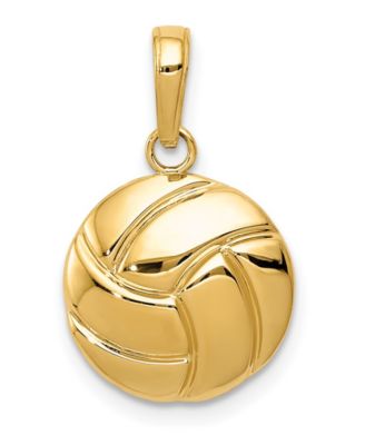 Macy's - Volleyball Pendant in 14k Yellow Gold
