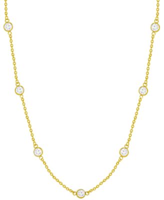 And Now This - Cubic Zirconia Station 24" Statement Necklace