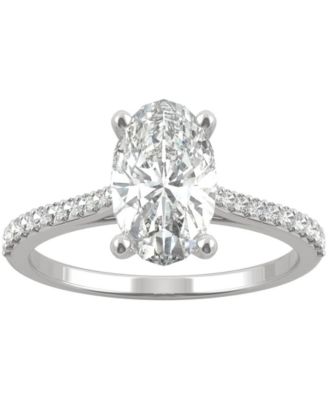 Charles & Colvard - Moissanite Oval Engagement Ring (2-1/2 ct. t.w. DEW) in 14k White Gold or 14k Yellow Gold