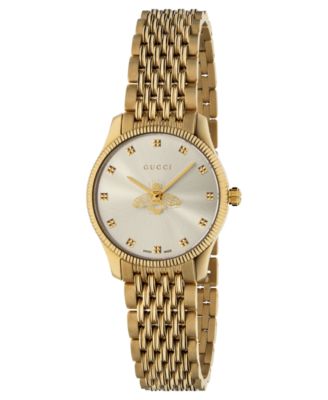 Gucci - Women's Swiss G-Timeless Slim Gold-Tone PVD Stainless Steel Bracelet Watch 29mm