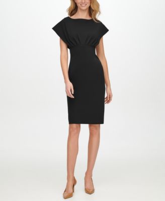 Calvin Klein - Women's Boat-Neck Scuba Crepe Sheath Dress