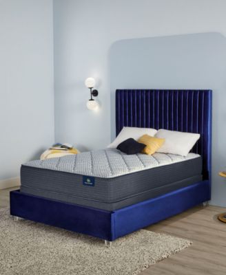 Serta - Serene Sky 11" Plush Mattress Set- Twin