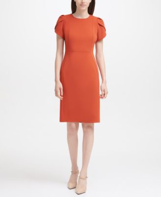 Calvin Klein - Tulip-Sleeve Sheath Dress