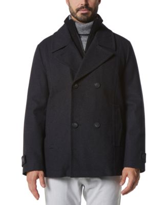 Marc New York - Men's Danton Peacoat with Inset Bib
