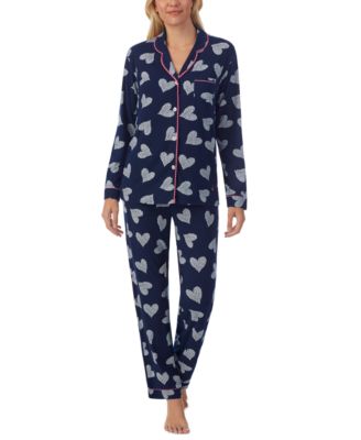 Cuddl Duds - Knit Notch Collar Pajama Set