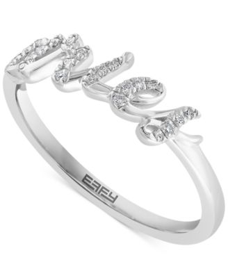 EFFY Collection - Diamond Zodiac Aries Ring (1/10 ct. t.w.) in Sterling Silver