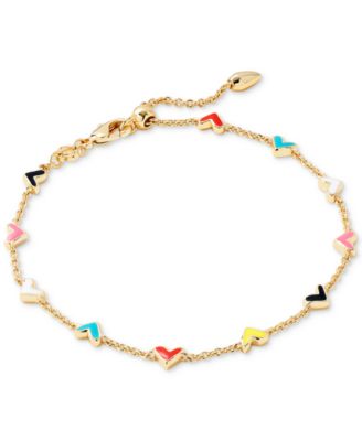 Kendra Scott - 14k Gold-Plated Color Heart Adjustable Link Bracelet