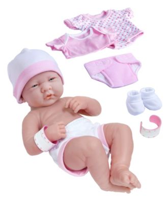 JC TOYS - JC Toys, La Newborn All Vinyl Realistic Smiling Baby Doll 13 inch, Deluxe Diaper Changing Bag Gift Set - Perfect For Children 2 Years and older, Designed by Berenguer.