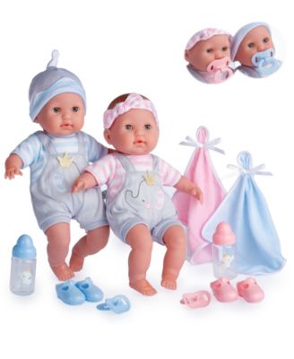 JC TOYS - JC Toys, Berenguer Boutique 15 inch Pink Soft Body Baby Doll Open/Close Eyes with Play Elephant Accessory - For Children 2 Years and older, Designed by Berenguer.