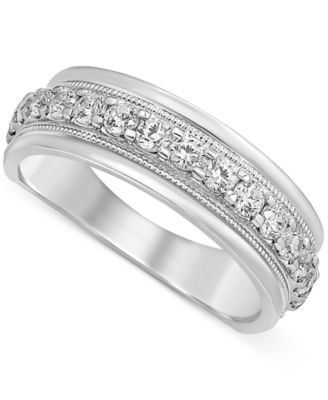 Macy's - Men's Diamond Milgrain Bead Band (1 ct. t.w.) in 14k Gold