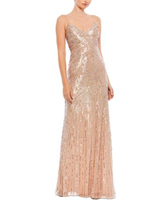 Mac Duggal - Sequined V-Neck Gown