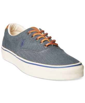 Polo Ralph Lauren - Men's Keaton Suede-Trim Herringbone Sneaker