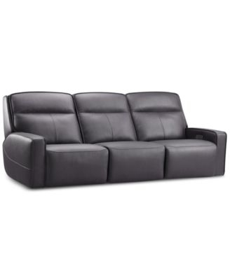 Furniture - Dextan Leather 3-Pc. Sofa with 3 Power Recliners