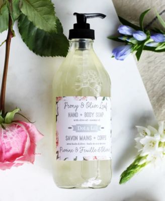 Dot & Lil - Peony & Olive Leaf Hand + Body Soap, 16 oz.