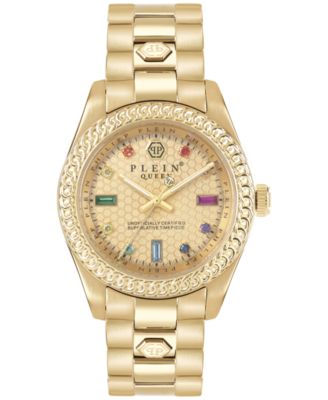 Philipp Plein - Women's Queen Gold-Tone Stainless Steel Bracelet Watch 36mm