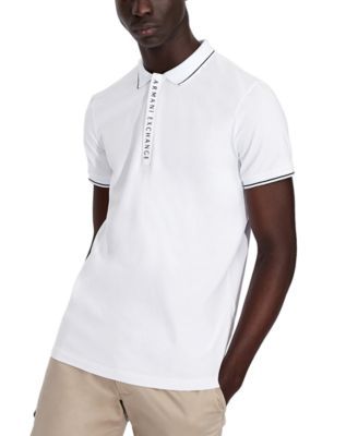 A|X Armani Exchange - Men's Tipped Logo Placket Polo Shirt