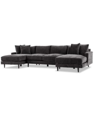 Furniture - Mariyah Fabric 3-Pc. Double Chaise