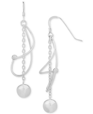Giani Bernini - Twisted Wire Ball Chain Drop Earrings in Sterling Silver