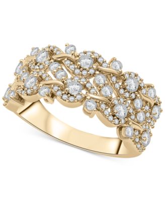 Wrapped in Love - Diamond Swirl Cluster Statement Ring (1 ct. t.w.) in 14k Gold