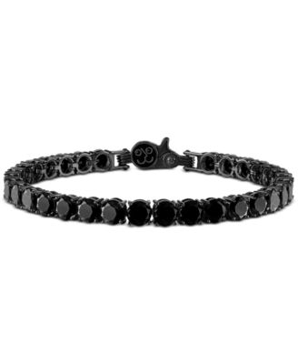 Esquire Men's Jewelry - Black Spinel Tennis Bracelet in Black Ruthenium-Plated Sterling Silver