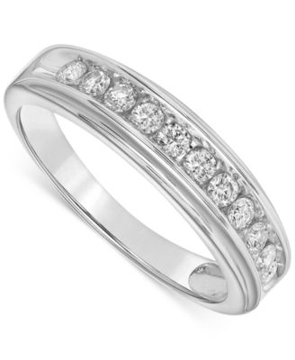 Macy's - Diamond Channel-Set Band (3/8 ct. t.w.) in 14k Gold