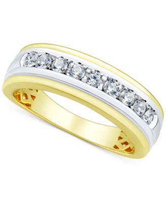 Grown With Love - Men's Lab Grown Diamond Band (1/2 ct. t.w.) in 10k Two-Tone Gold