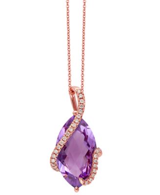 EFFY Collection - Citrine and Diamond Marquise Wrap Pendant in 14k Gold