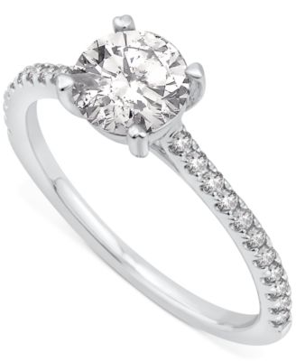 GIA Certified Diamonds - GIA Certified Diamond Engagement Ring (1-1/4 ct. t.w.) in 14k White Gold