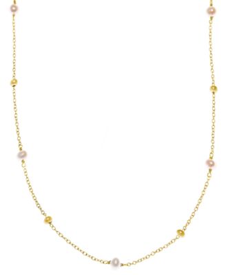 Macy's - Cultured Freshwater Pearl (3-4mm) Collar Necklace, 16" + 2" extender