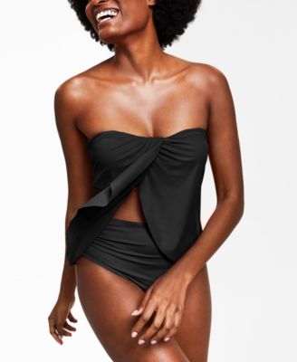 Vince Camuto - Riviera Strapless Draped Tankini Top