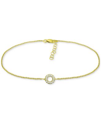 Giani Bernini - Cubic Zirconia Circle Ankle Bracelet
