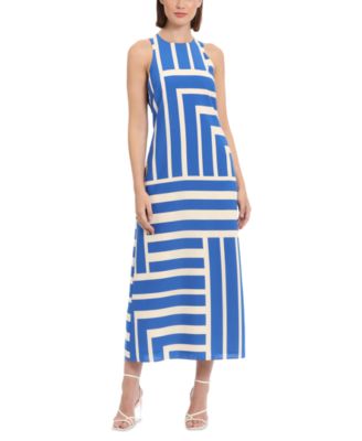 Donna Morgan - Women's Striped Sleeveless Maxi Dress