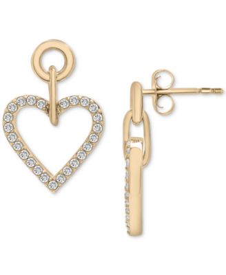 Wrapped in Love - Diamond Heart Drop Earrings (1/2 ct. t.w.) in 14k Gold