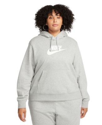Nike - Plus Size Active Sportswear Club Hooded Fleece Sweatshirt