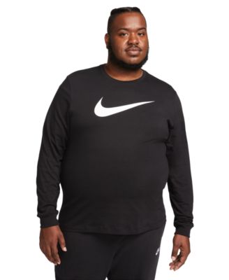 Nike - Men's Sportswear Relaxed Fit Long-Sleeve Swoosh Logo T-Shirt