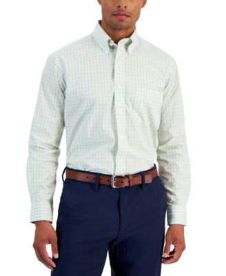 Club Room - Men's Regular-Fit Gingham Dress Shirt