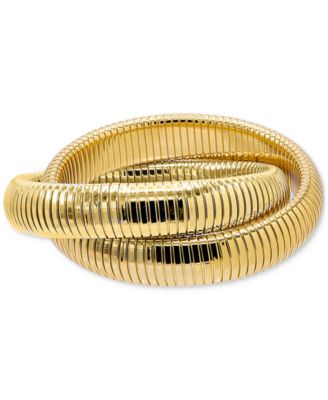 by Adina Eden - Two-Tone Chunky Intertwined Snake Chain Bracelet