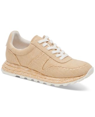 Dolce Vita - Women's Ayita Lace-Up Frayed Retro Jogger Sneakers