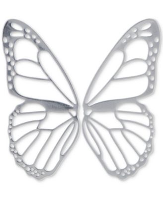 Lucky Brand - Silver-Tone Butterfly Wing Earrings