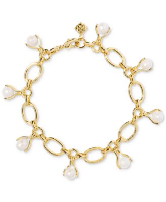 Kendra Scott - Gold-Tone Ashton Freshwater Pearl (6mm) Chain Bracelet