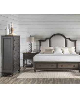 Furniture - Mandeville 3pc Bedroom Set (Upholstered King Storage Bed + Drawer Chest + 1-Drawer Nightstand)