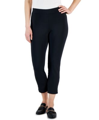 Anne Klein - Women's Pull-On Cropped Slim-Leg Pants