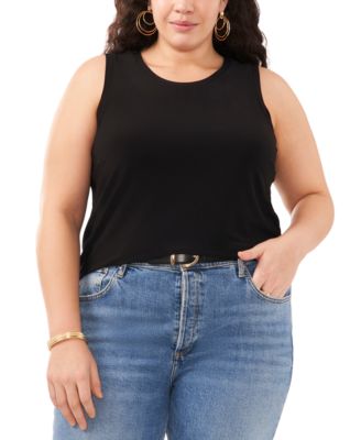 Vince Camuto - Plus Size Round-Neck Sleeveless Tank Top