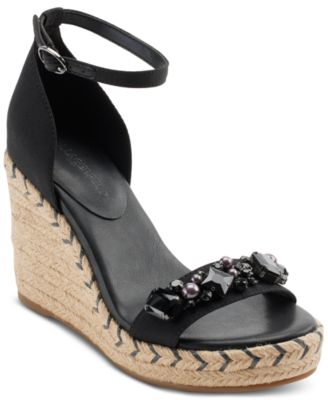 KARL LAGERFELD PARIS - Catalyna Wedge Espadrille Sandals