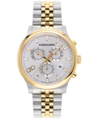 Ferragamo - Men's Swiss Chronograph Two-Tone Stainless Steel Bracelet Watch 42mm