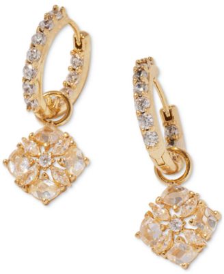 Kendra Scott - 14k Gold-Plated Mixed Cubic Zirconia Charm Huggie Hoop Earrings