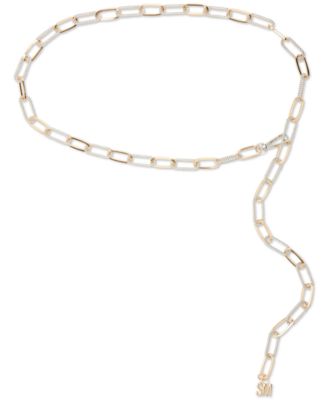 Steve Madden - Women's Two-Tone Paperclip Chain Belt
