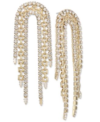 I.N.C. International Concepts - Crystal & Chain Looped Statement Earrings