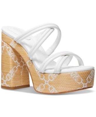 Michael Kors - Corrine Slip On Strappy Espadrille Platform Sandals