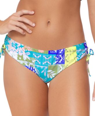 Raisins - Juniors' Luna Printed Side-Tie Bikini Bottoms